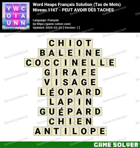 wordalot level 1167|Solution Wordalot Niveau 1167 .